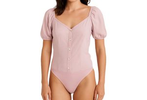 Lulus Puff Sleeve Bodysuit Size Small One Piece